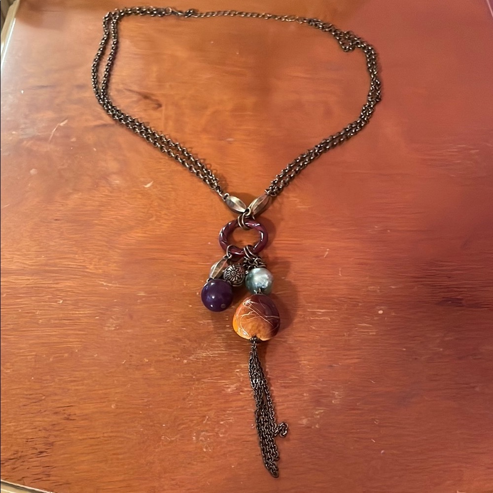 Elegant Multi-Color Pendant Necklace